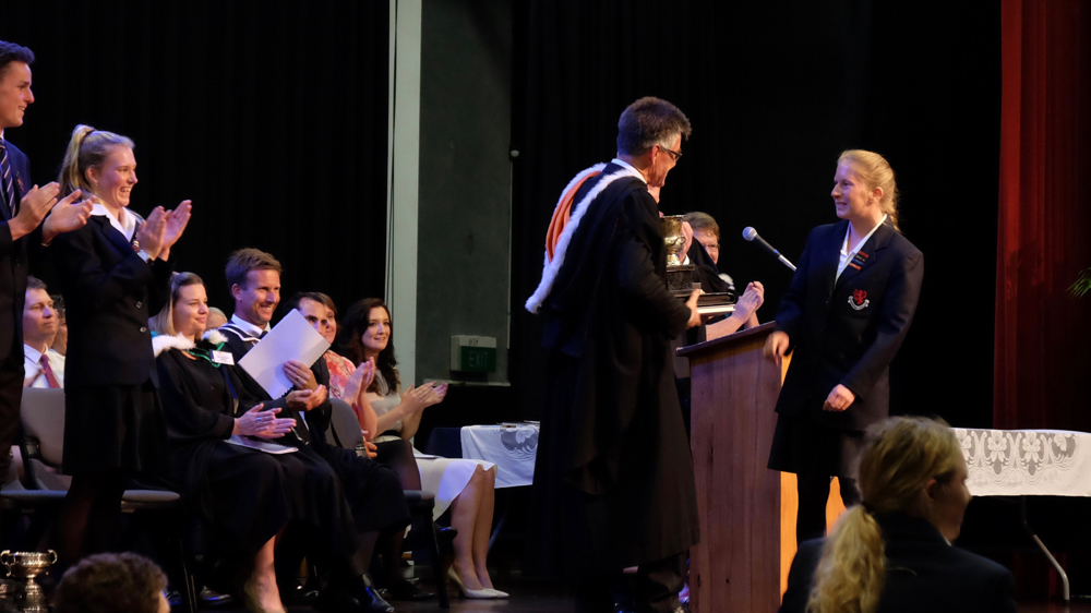 Chantelle Maher awarded Dux By Mr Macleod